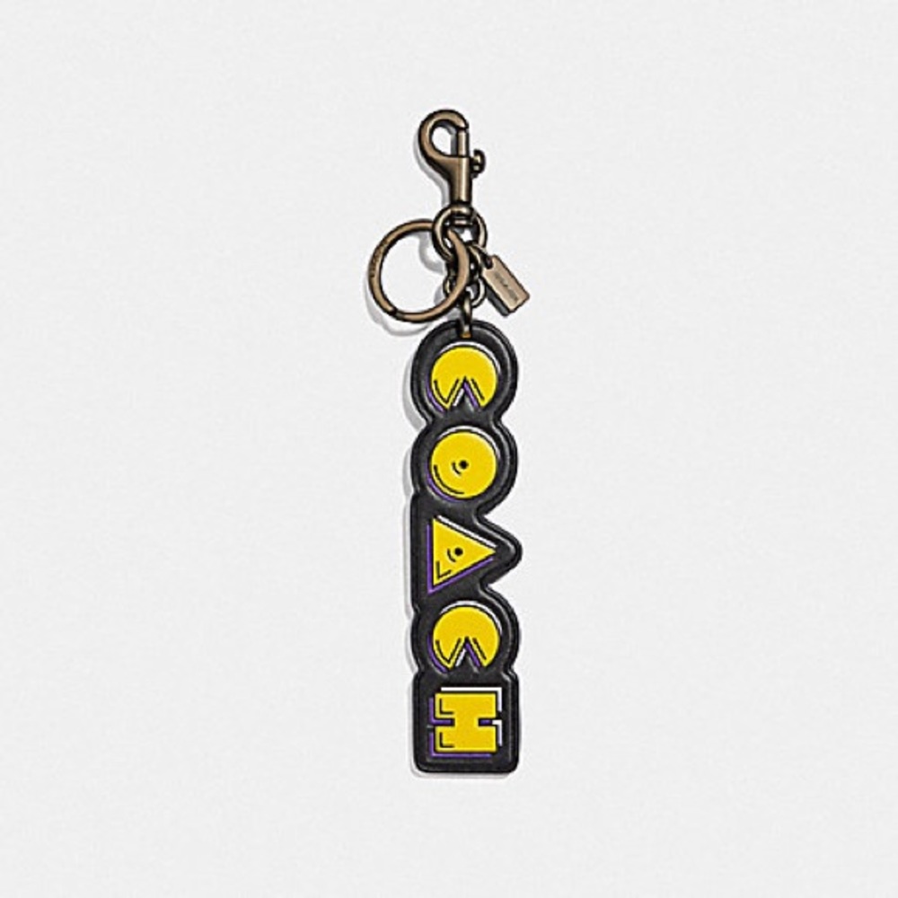 SOLD OUT ‼️ COACH PAC-MAN COACH SCRIPT BAG CHARM